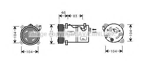 AVA QUALITY COOLING VOK095 Компресор, кондиціонер