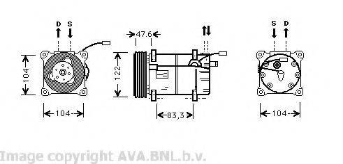 AVA QUALITY COOLING VOK109 Компресор, кондиціонер