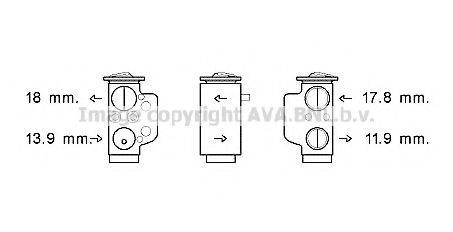 AVA QUALITY COOLING VW1367 Розширювальний клапан, кондиціонер