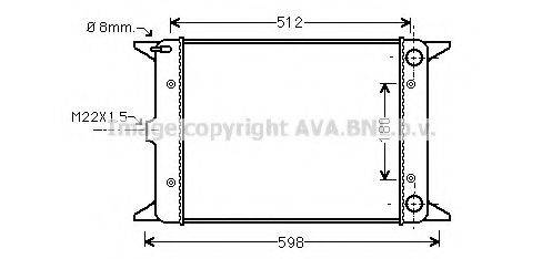 AVA QUALITY COOLING VW2005 Радіатор, охолодження двигуна