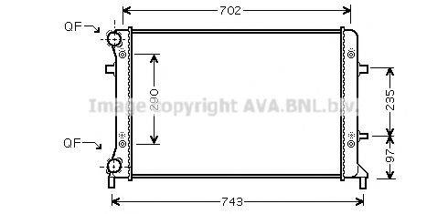 AVA QUALITY COOLING VW2228 Радіатор, охолодження двигуна