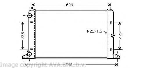 AVA QUALITY COOLING VW2247 Радіатор, охолодження двигуна