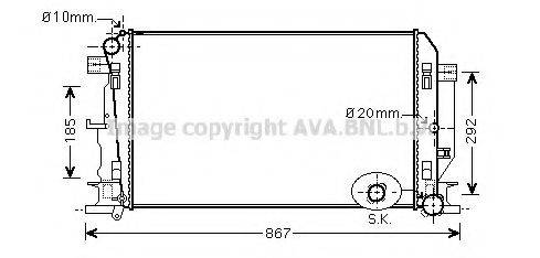 AVA QUALITY COOLING VW2271 Радіатор, охолодження двигуна