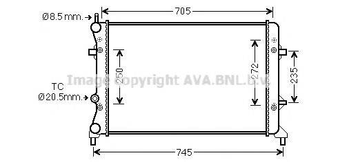 AVA QUALITY COOLING VW2359 Радіатор, охолодження двигуна