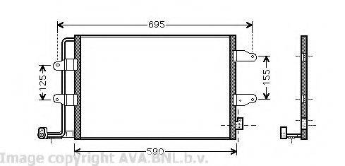 AVA QUALITY COOLING VW5252 Конденсатор, кондиціонер