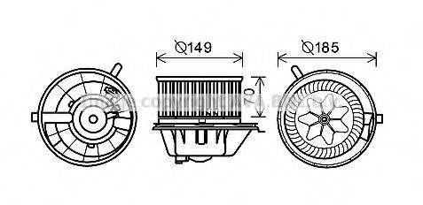 AVA QUALITY COOLING VW8337 Електродвигун, вентиляція салону