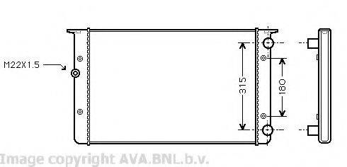 AVA QUALITY COOLING VWA2105 Радіатор, охолодження двигуна