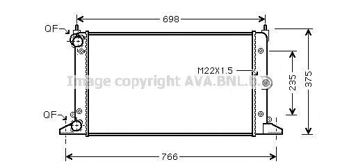 AVA QUALITY COOLING VWA2188 Радіатор, охолодження двигуна