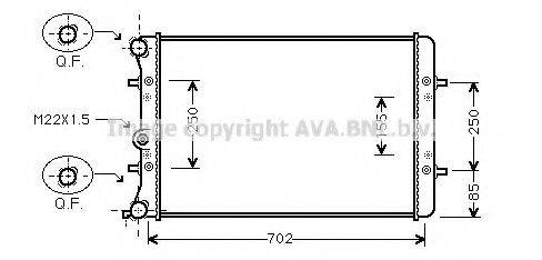 AVA QUALITY COOLING VWA2217 Радіатор, охолодження двигуна