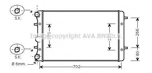 AVA QUALITY COOLING VWA2286 Радіатор, охолодження двигуна