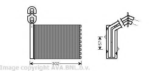 AVA QUALITY COOLING VWA6201 Теплообмінник, опалення салону