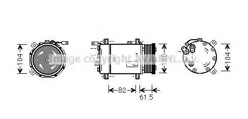 AVA QUALITY COOLING VWAK167 Компресор, кондиціонер