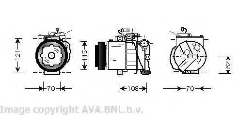 AVA QUALITY COOLING VWK064 Компресор, кондиціонер