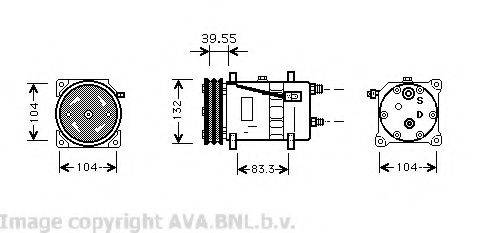 AVA QUALITY COOLING VWK074 Компресор, кондиціонер