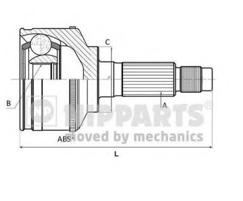 NIPPARTS J2820914 Шарнірний комплект, приводний вал