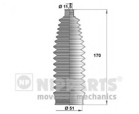 NIPPARTS J2842029 Комплект пильника, рульове керування