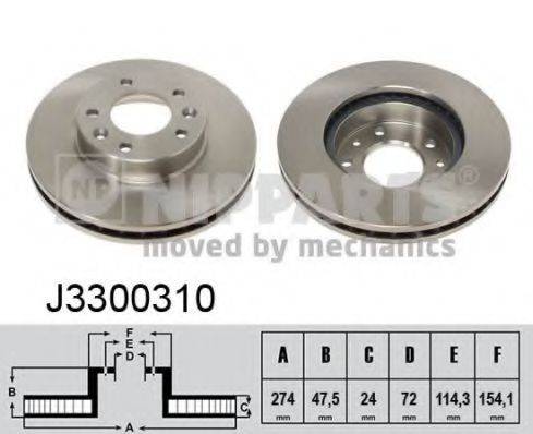 NIPPARTS J3300310 гальмівний диск