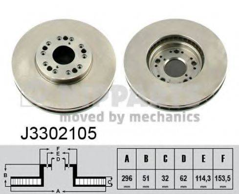 NIPPARTS J3302105 гальмівний диск