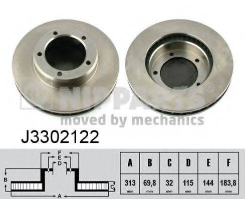 NIPPARTS J3302122 гальмівний диск