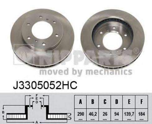 NIPPARTS J3305052HC гальмівний диск