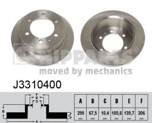 NIPPARTS J3310400 гальмівний диск