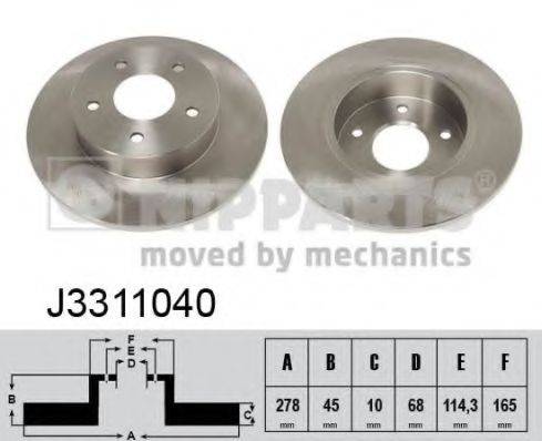 NIPPARTS J3311040 гальмівний диск