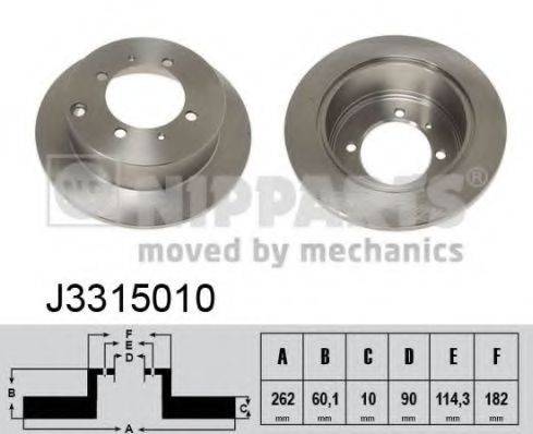 NIPPARTS J3315010 гальмівний диск