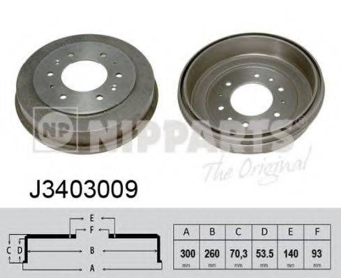 NIPPARTS J3403009 Гальмівний барабан