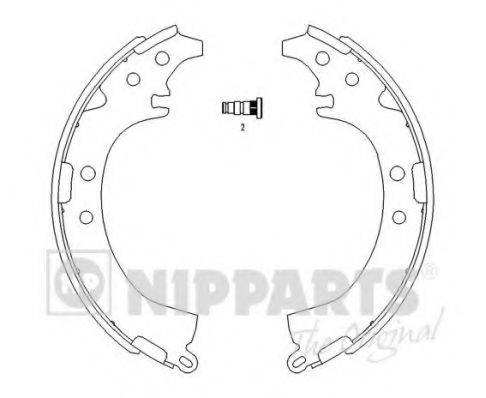 NIPPARTS J3502050 Комплект гальмівних колодок