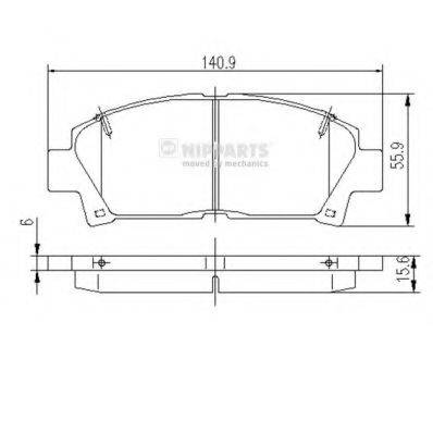 NIPPARTS J3602063 Комплект гальмівних колодок, дискове гальмо