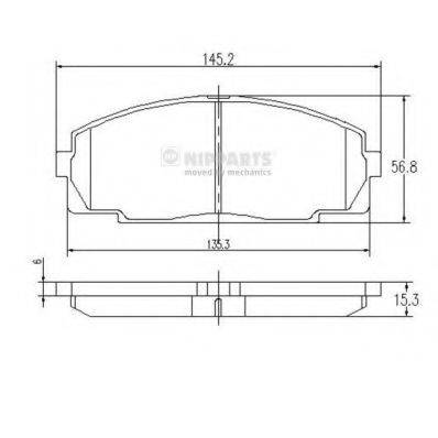 NIPPARTS J3602076 Комплект гальмівних колодок, дискове гальмо