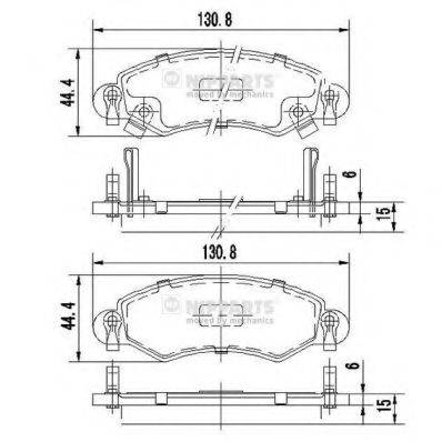 NIPPARTS J3608025 Комплект гальмівних колодок, дискове гальмо