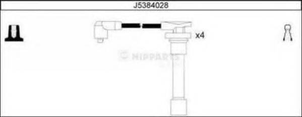 NIPPARTS J5384028 Комплект дротів запалювання