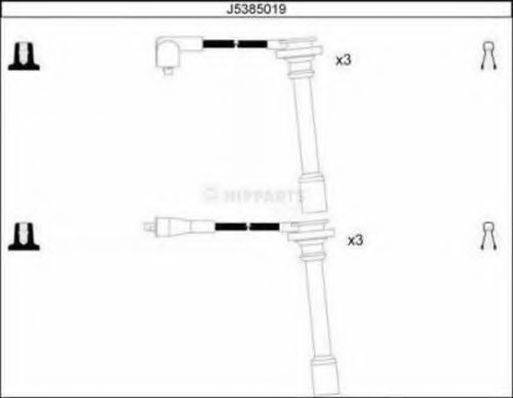 NIPPARTS J5385019 Комплект дротів запалювання