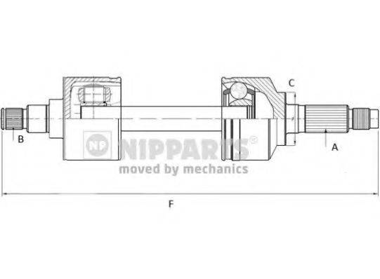 NIPPARTS N2800501 Приводний вал