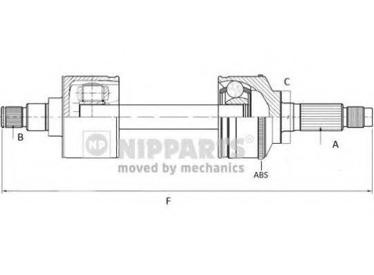 NIPPARTS N2800900 Приводний вал