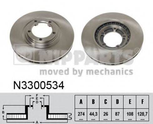 NIPPARTS N3300534 гальмівний диск