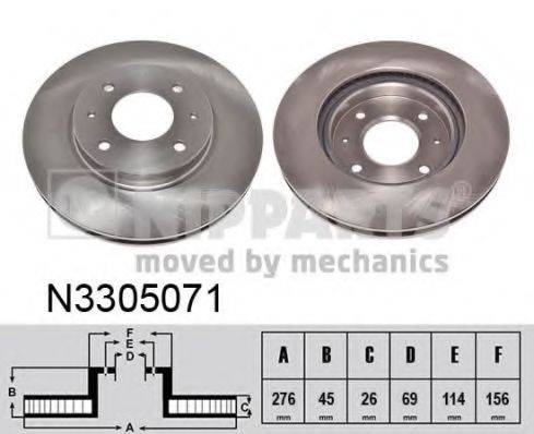 NIPPARTS N3305071 гальмівний диск