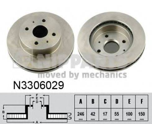 NIPPARTS N3306029 гальмівний диск