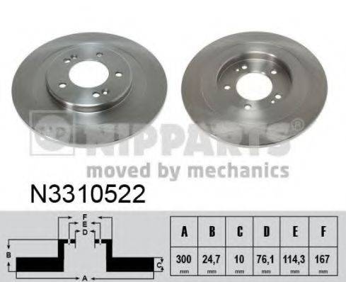 NIPPARTS N3310522 гальмівний диск