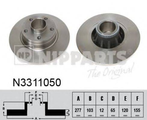 NIPPARTS N3311050 гальмівний диск