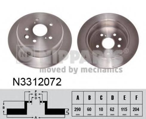 NIPPARTS N3312072 гальмівний диск