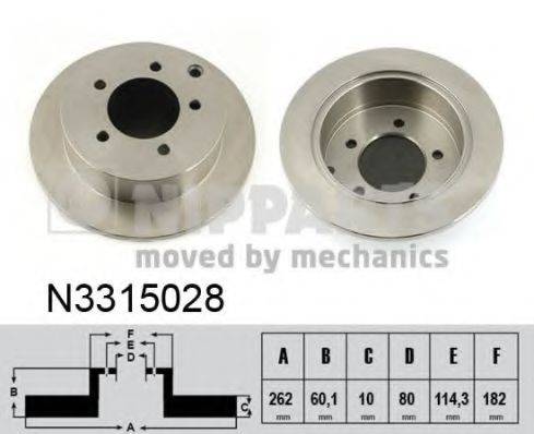 NIPPARTS N3315028 гальмівний диск