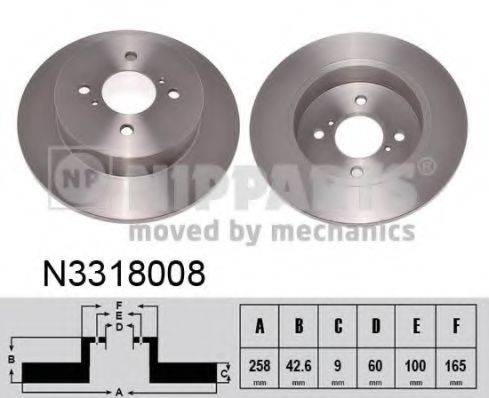 NIPPARTS N3318008 гальмівний диск