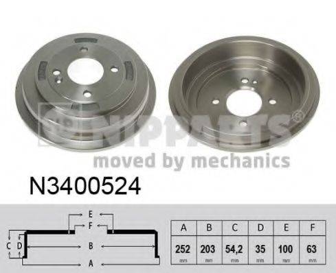 NIPPARTS N3400524 Гальмівний барабан