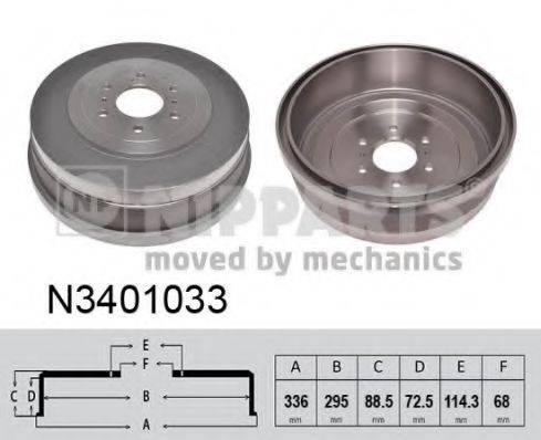 NIPPARTS N3401033 Гальмівний барабан