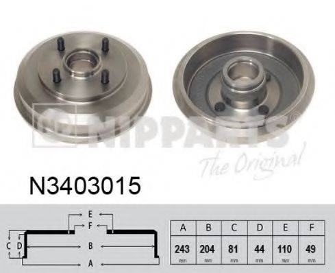 NIPPARTS N3403015 Гальмівний барабан