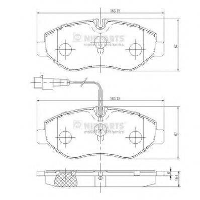 NIPPARTS N3601100 Комплект гальмівних колодок, дискове гальмо