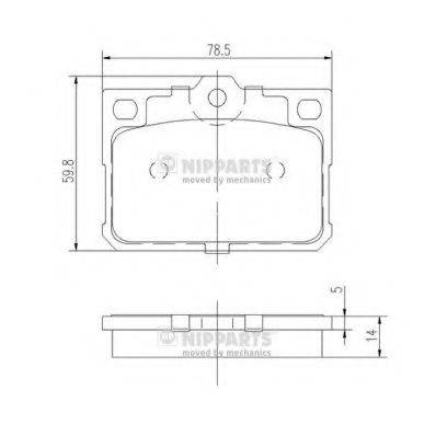 NIPPARTS J3603010 Комплект гальмівних колодок, дискове гальмо