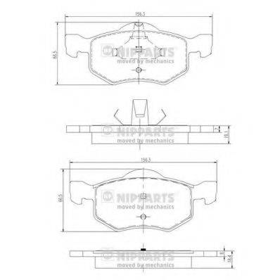 NIPPARTS J3603057 Комплект гальмівних колодок, дискове гальмо